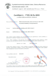Certifikát na nebezpečí výbuchu