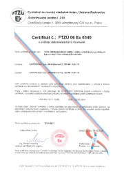 Certifikát na nebezpečí výbuchu