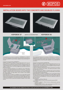 Installation boxes into the concrete - KOPOBOX