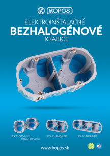 Elektroinštalačné bezhalogénové krabice