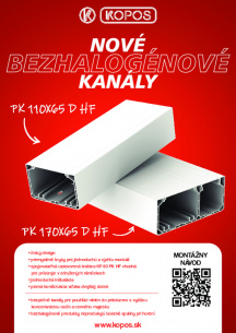 Nové bezhalogénové kanály PK 110X65 D HF a PK 170X65 D HF